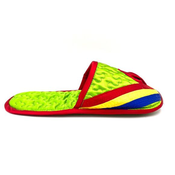 HANDMADE Colorful Spring Summer Satin Asian House Slippers NEVER WORN SZ 7.5 - Picture 3 of 7